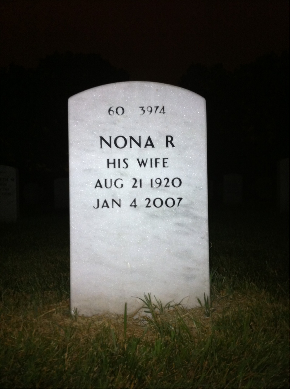 Back of headstone — Charles O'Connor