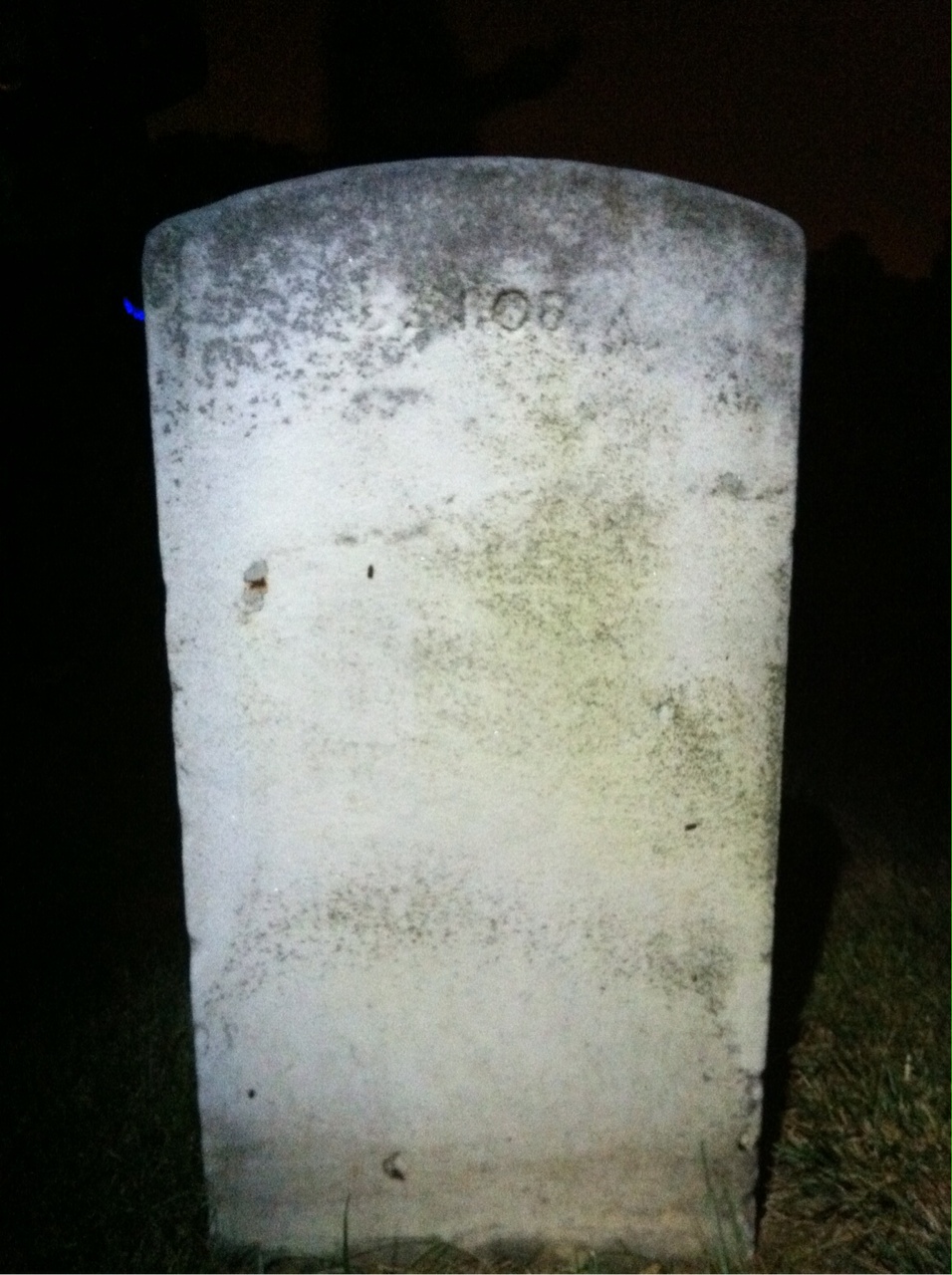 Back of headstone — Raymond Morris