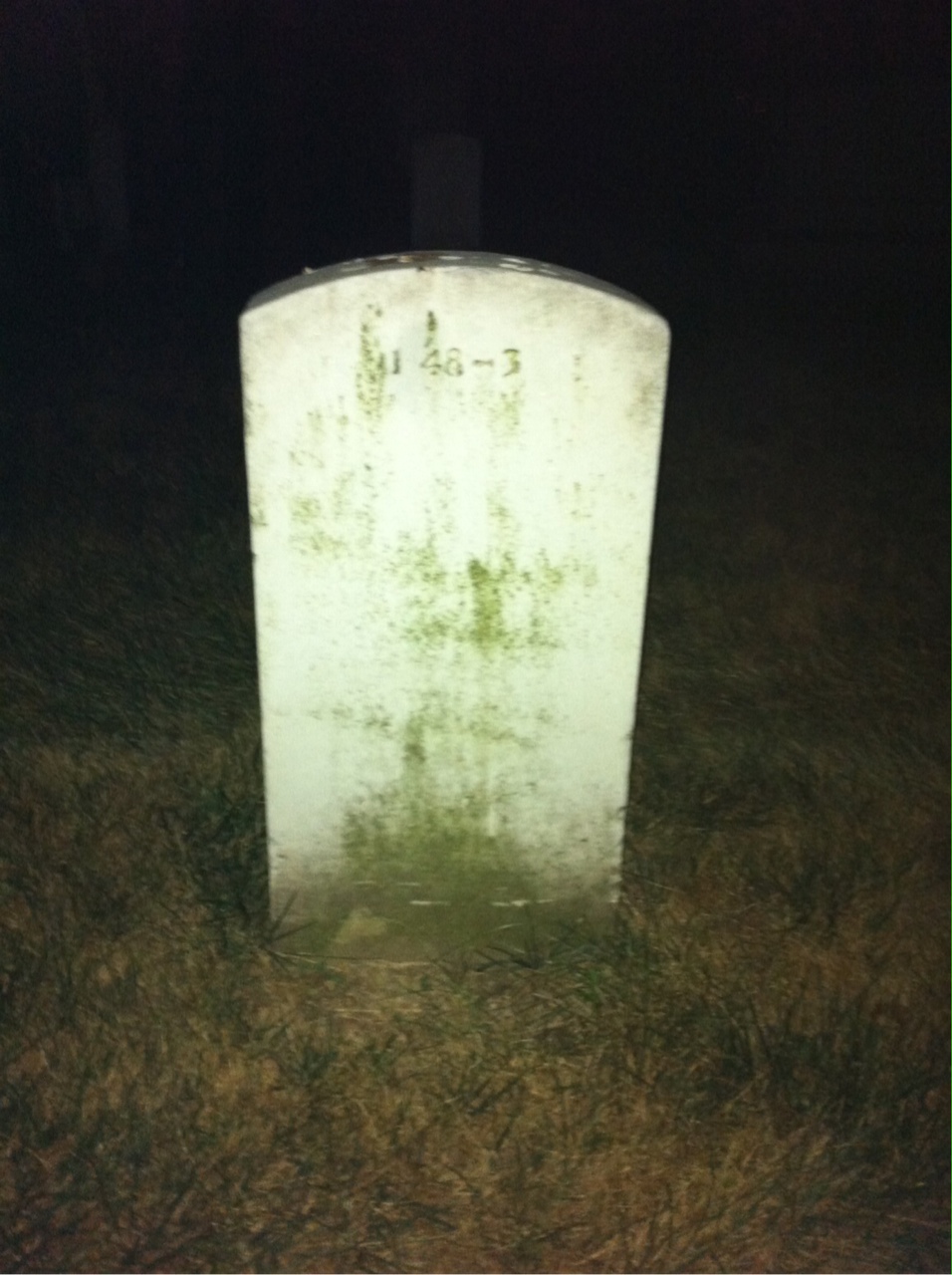 Back of headstone — John Aubrey