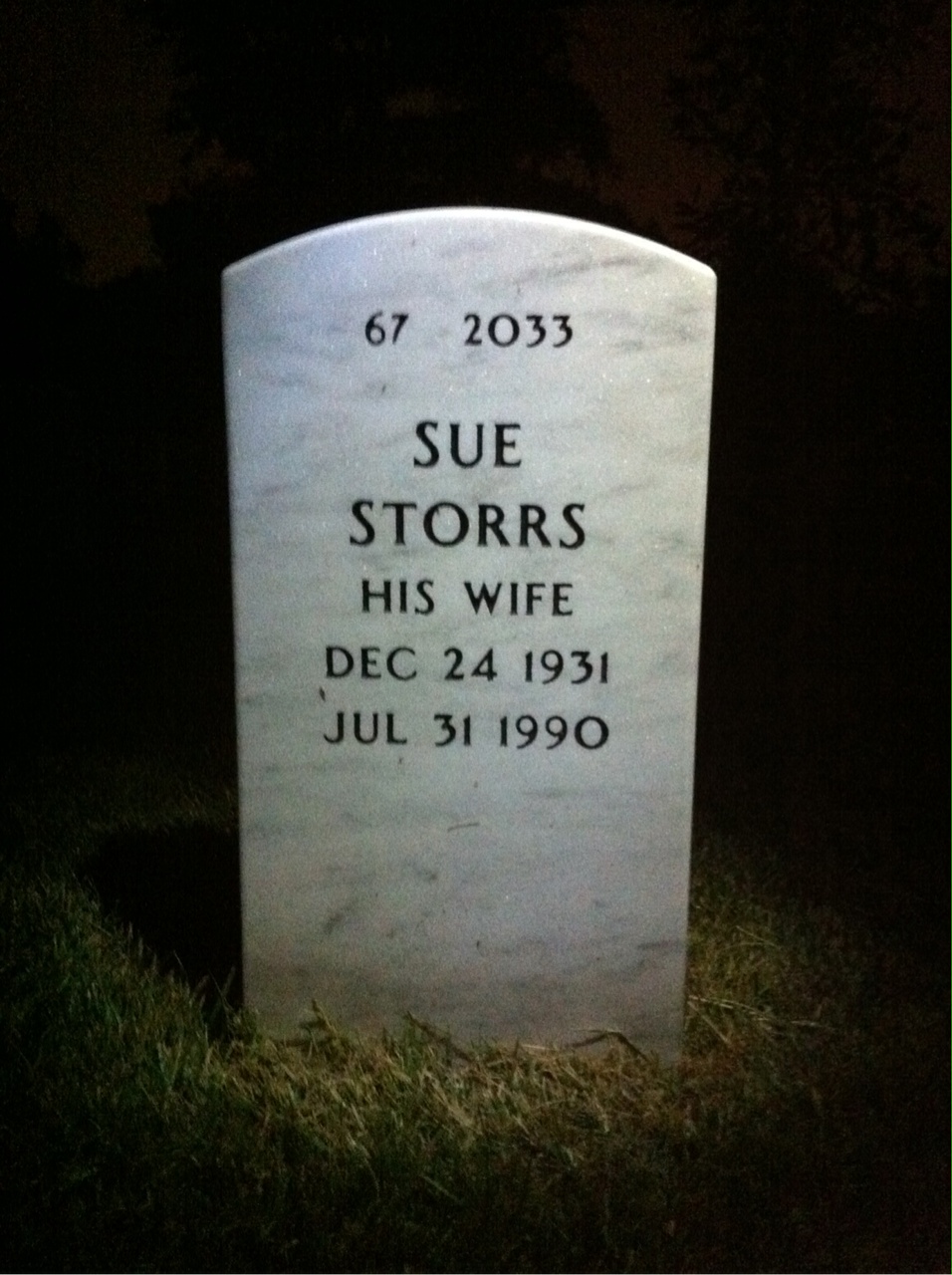 Back of headstone — Edward Anderson
