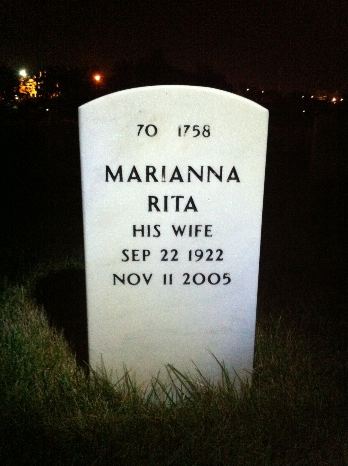 Back of headstone — Paul Leary