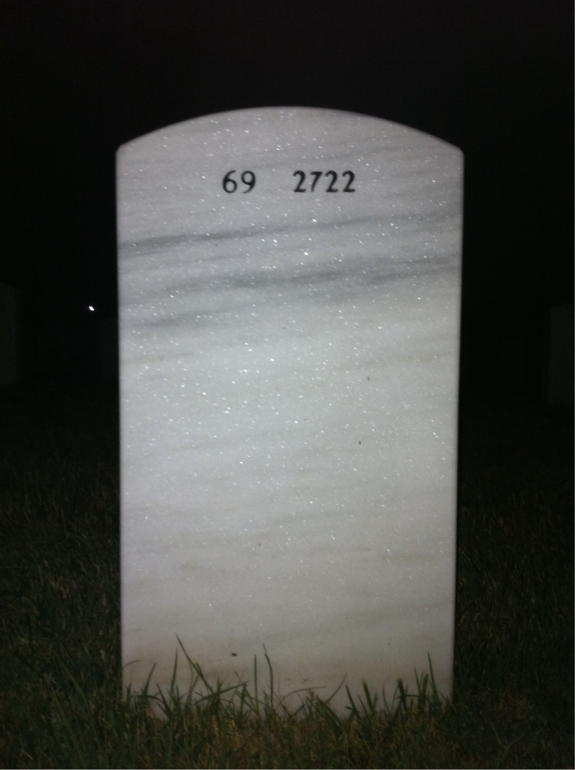 Back of headstone — Paul Perona