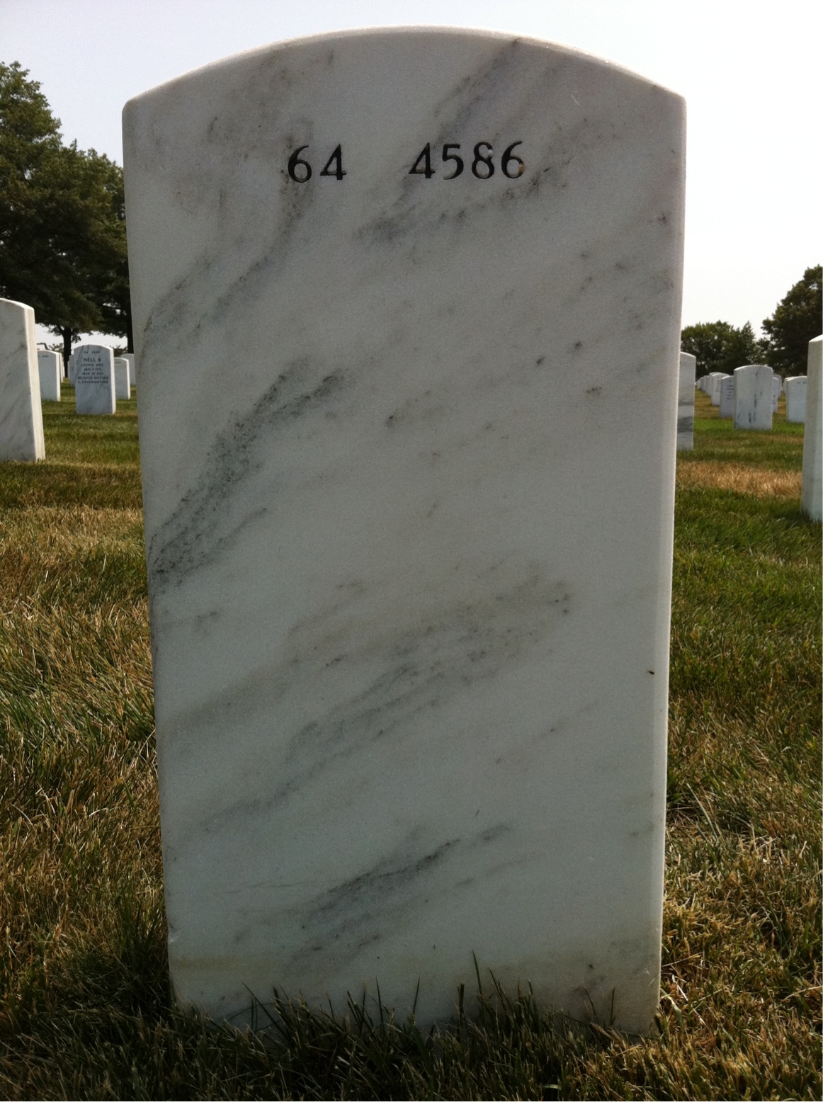 Back of headstone — Louis Bryant