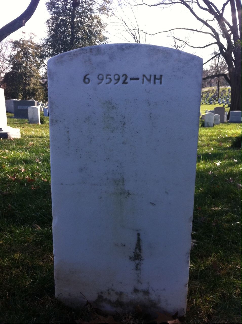 Back of headstone — Edward Benson
