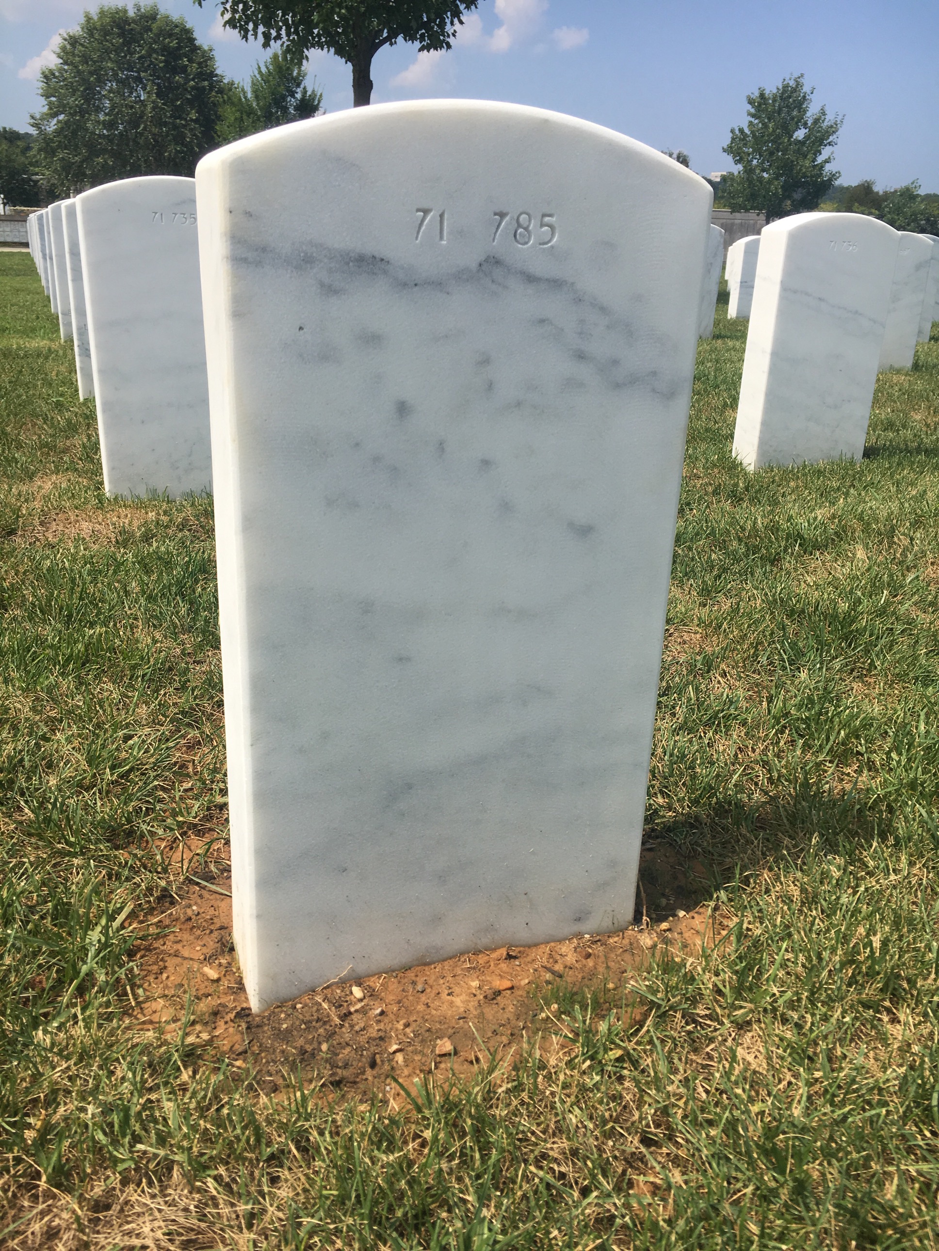 Back of headstone — Vernon Douglas Sorrell