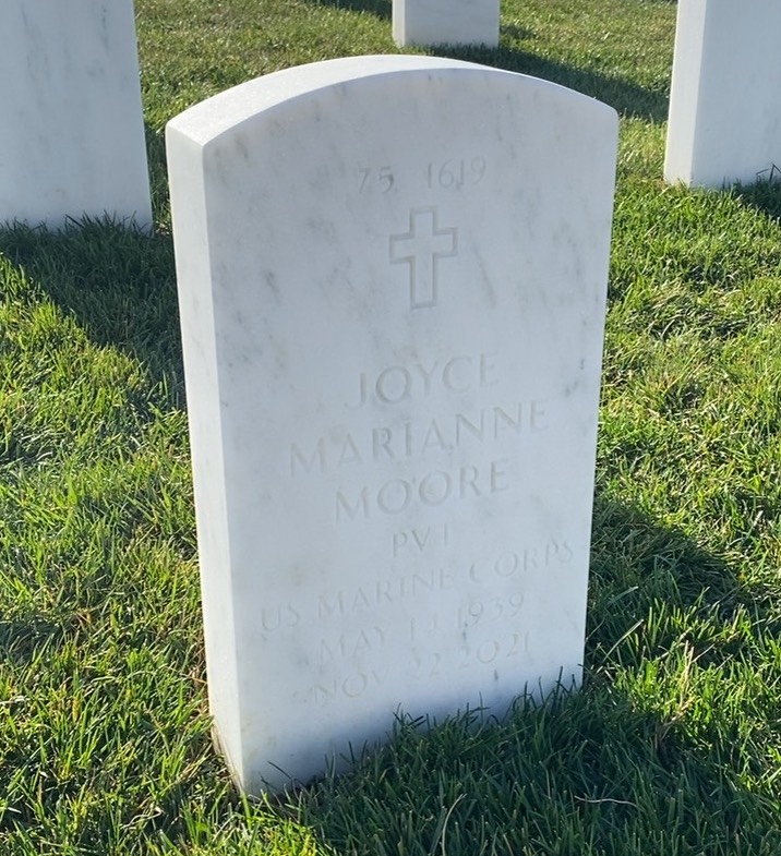 Back of headstone — Richard Moore