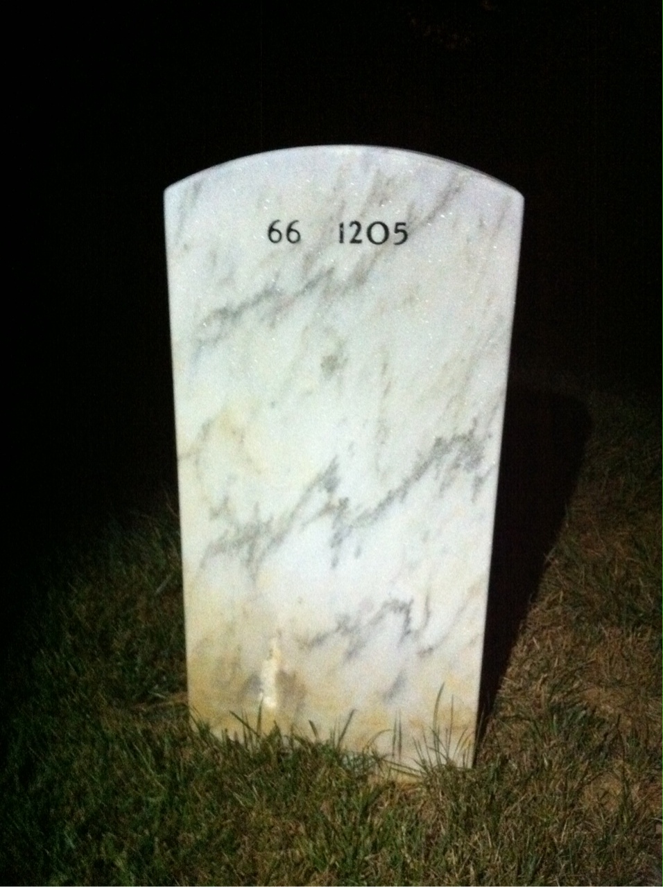 Back of headstone — Samuel Flynn