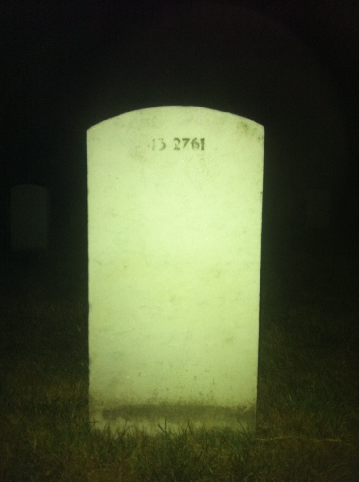 Back of headstone — Hugh Andrew
