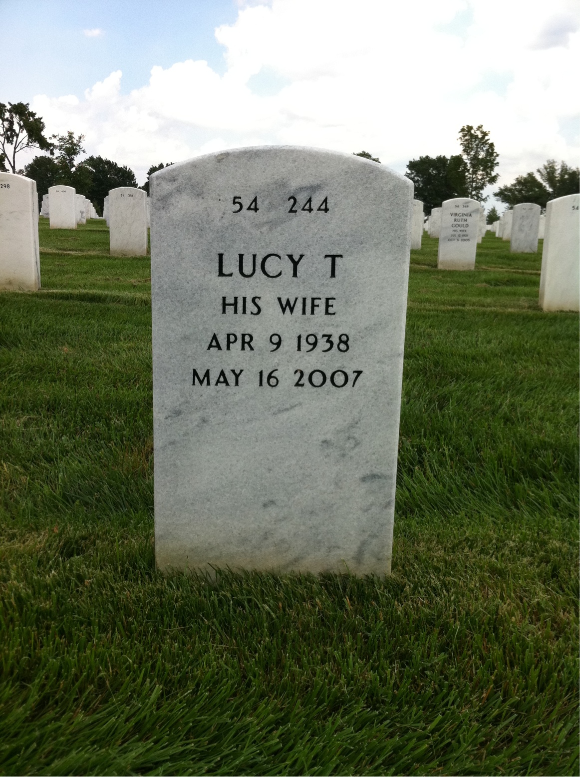 Back of headstone — Richard Whitaker
