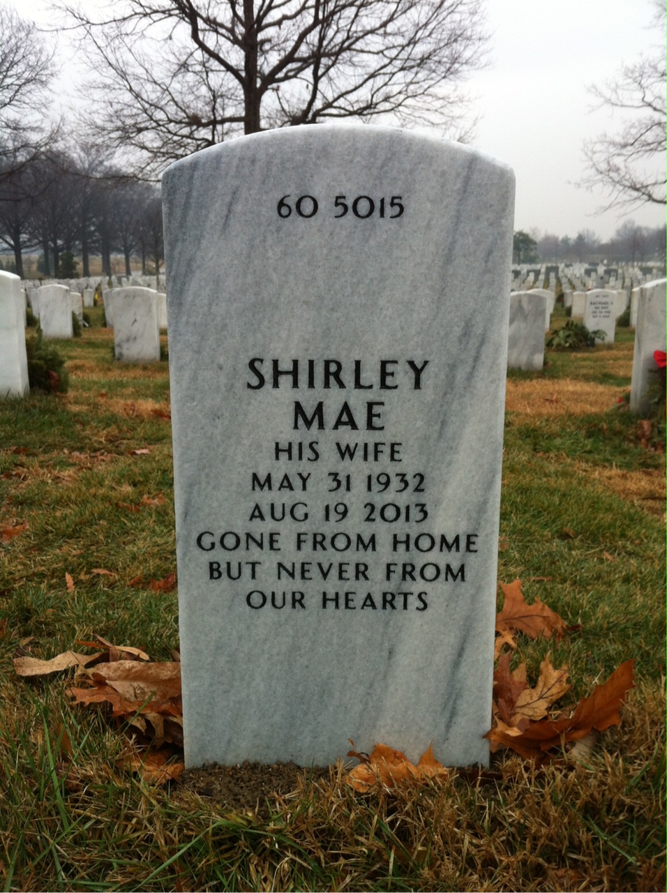 Back of headstone — Arthur B Picard