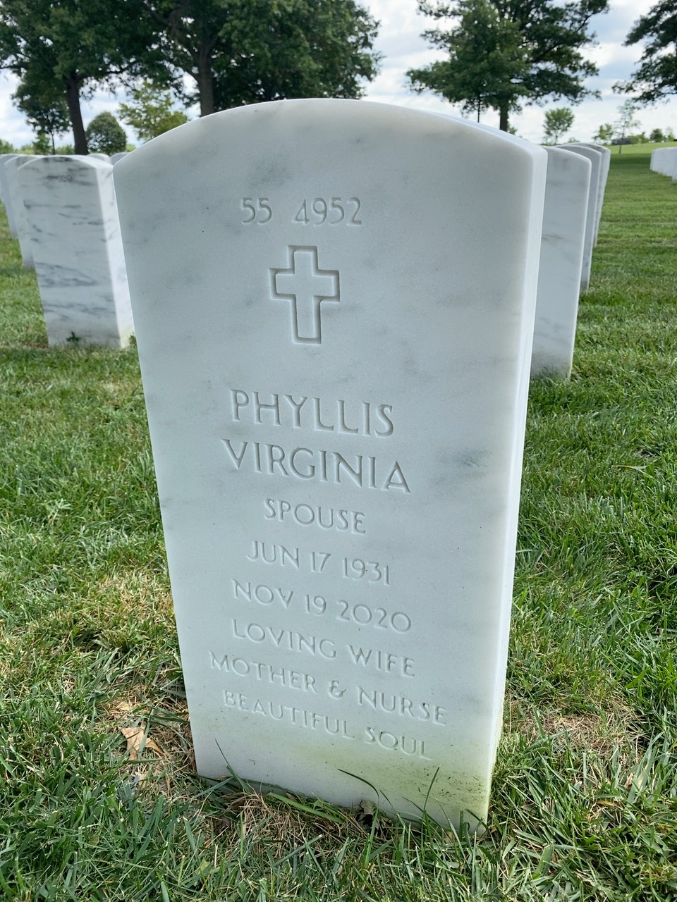 Back of headstone — Alfred Mcclintock