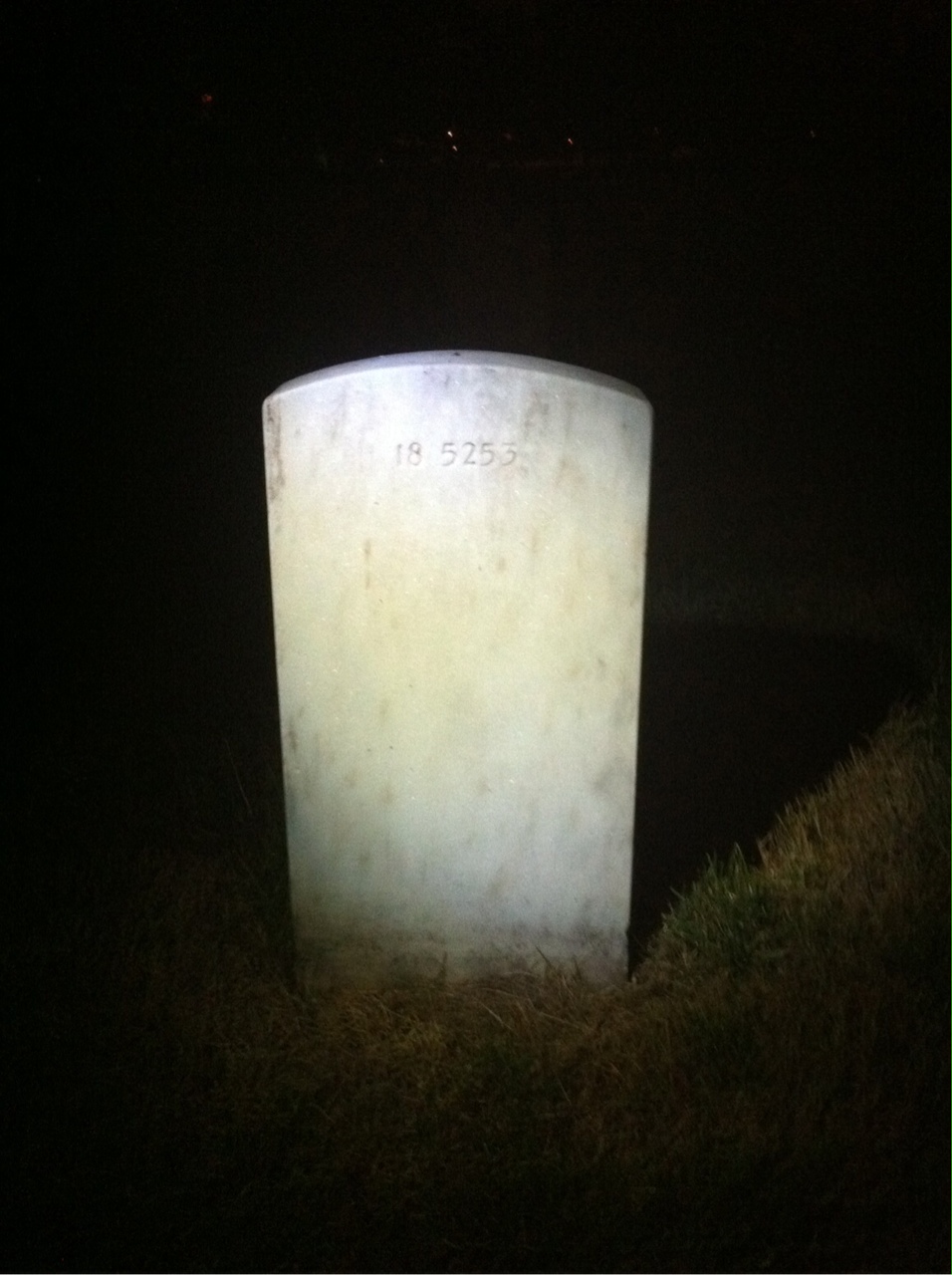 Back of headstone — William Morgan