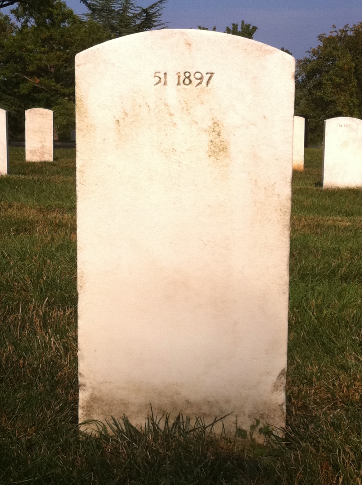 Back of headstone — Glenn Adsit