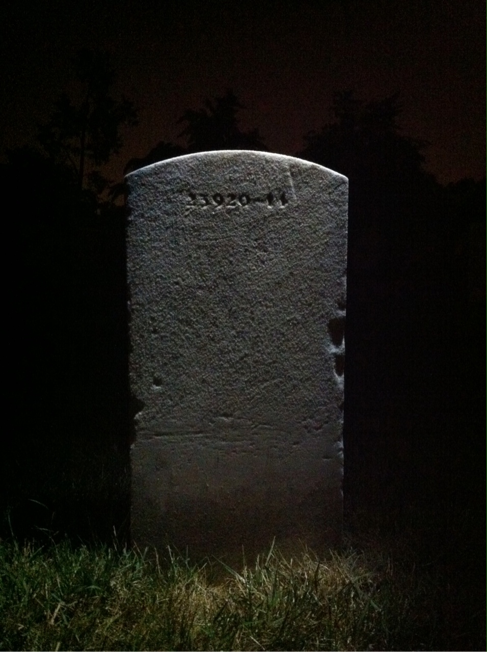 Back of headstone — William Miller