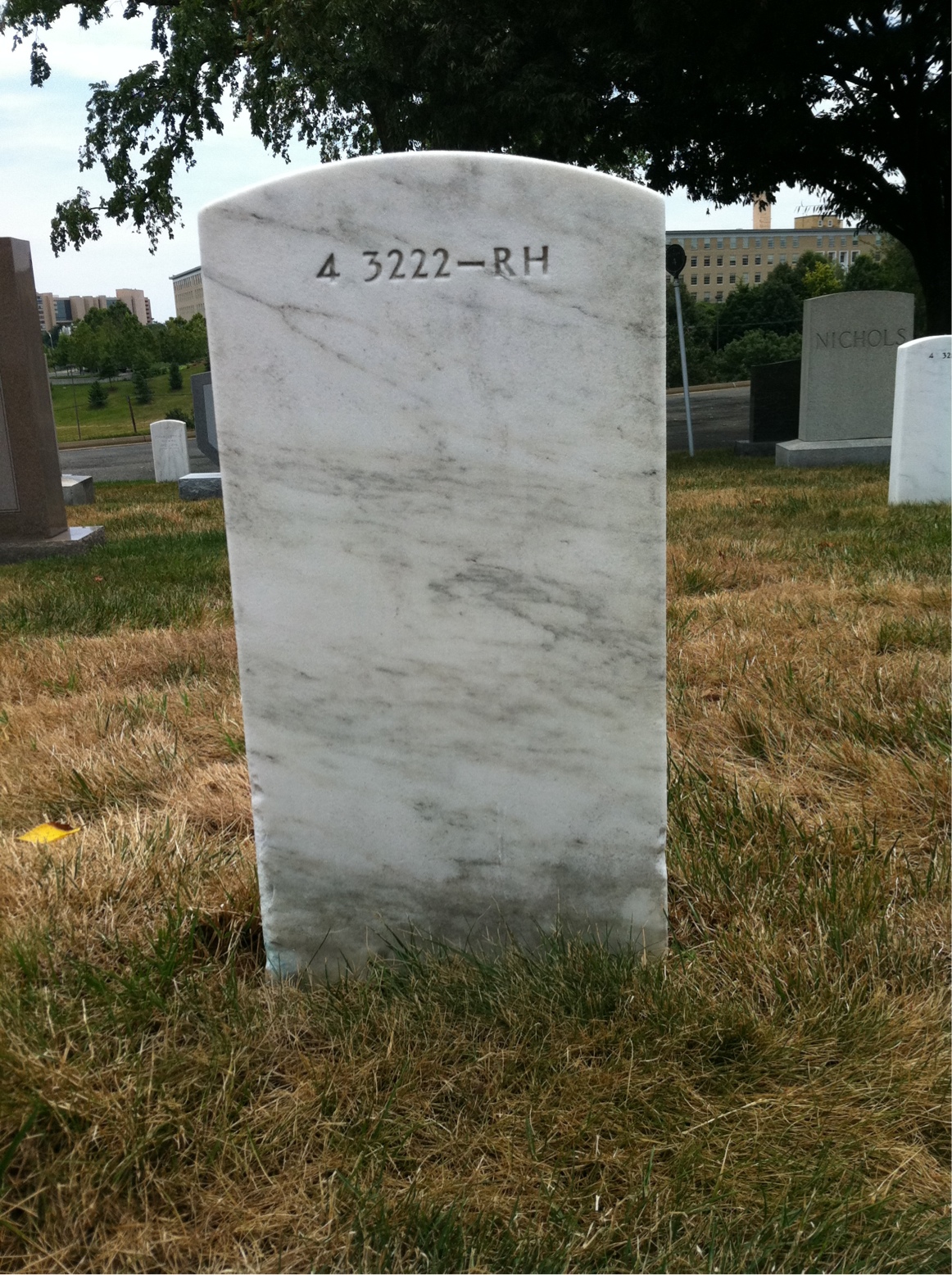 Back of headstone — Stanley A Clark