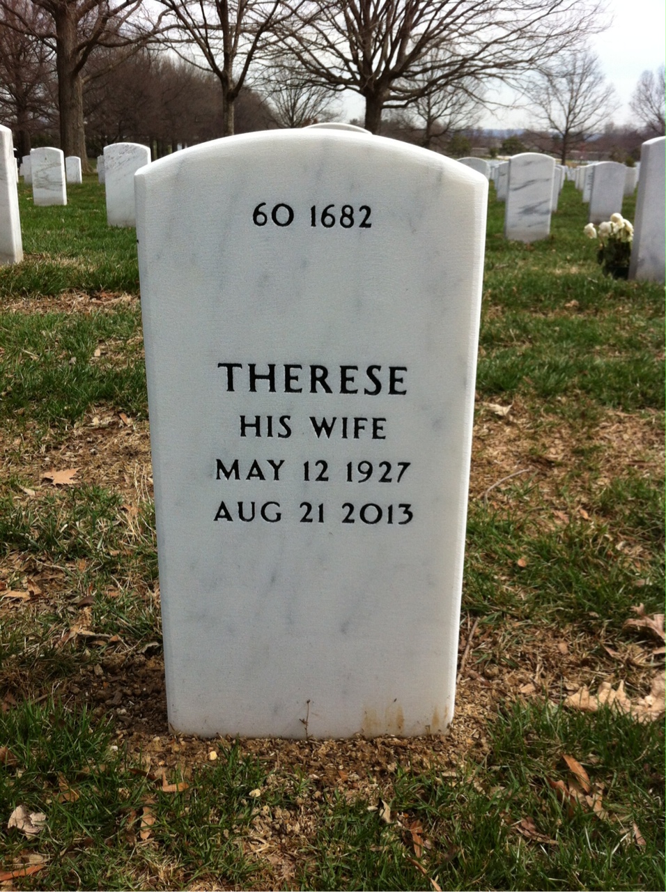 Back of headstone — George Viau
