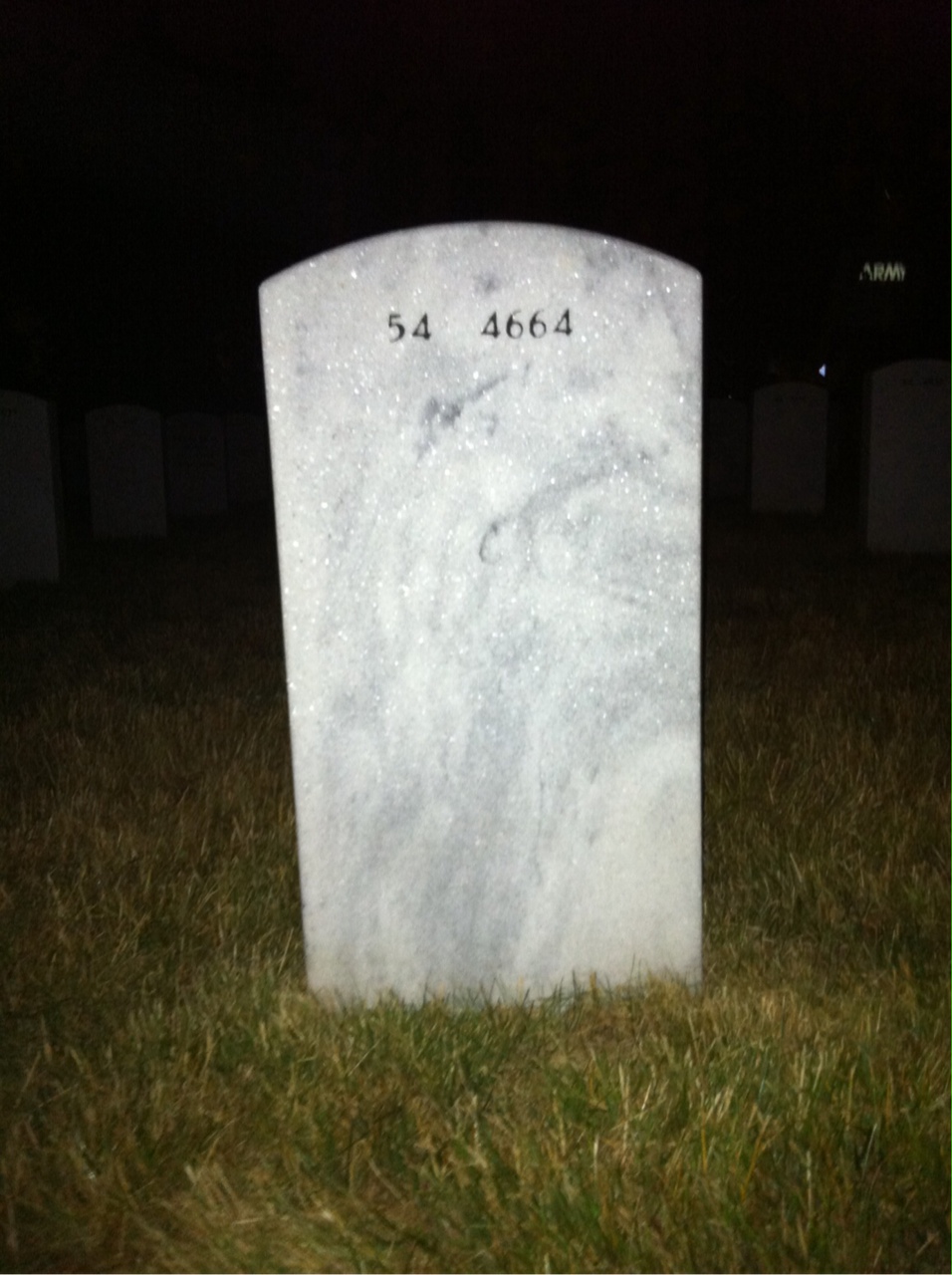 Back of headstone — Leland Kennedy