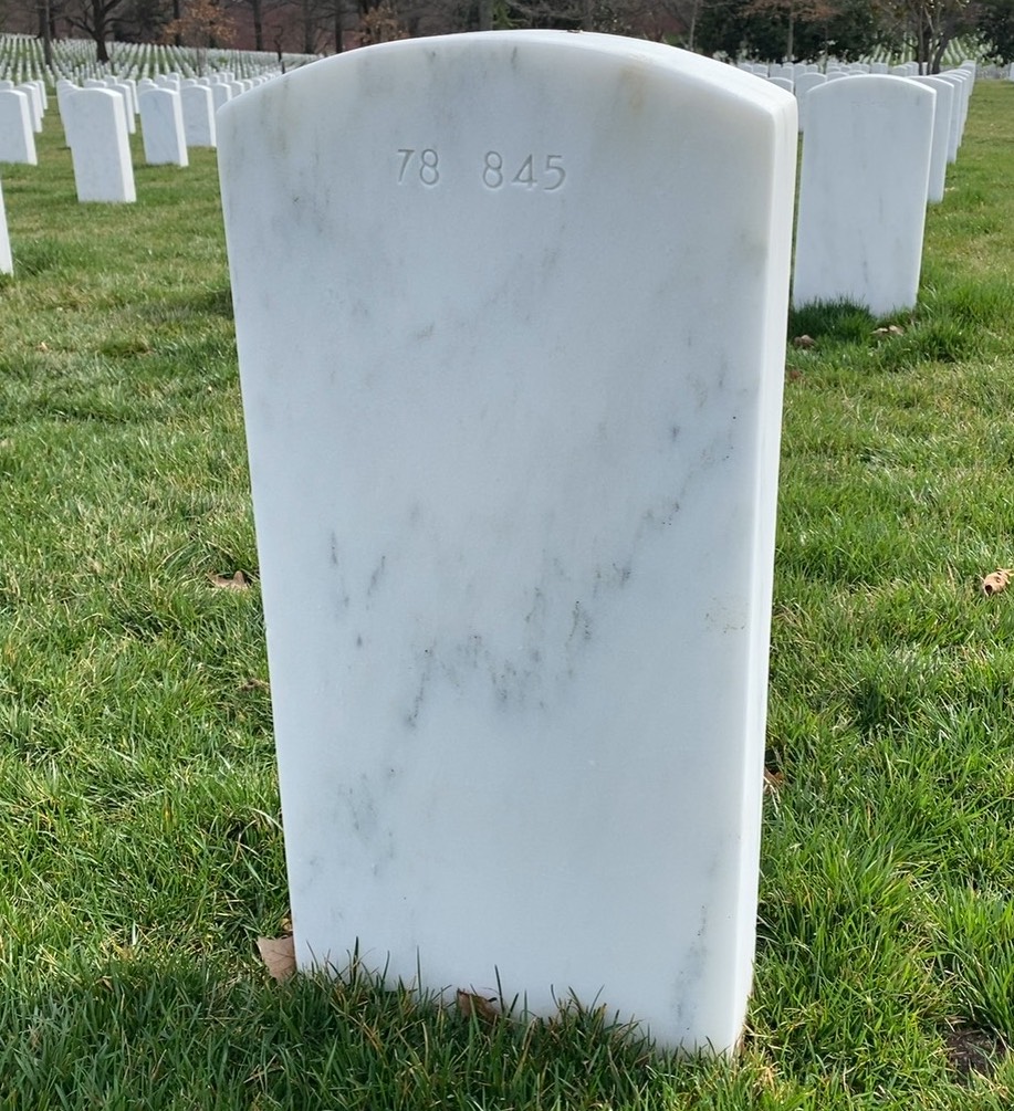 Back of headstone — James Antenucci