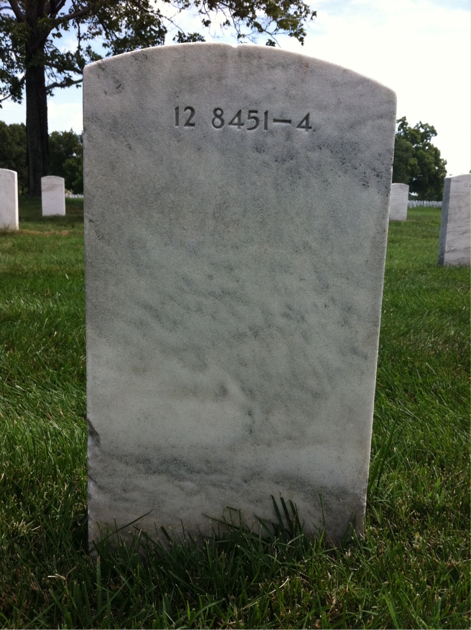 Back of headstone — Robert Moore