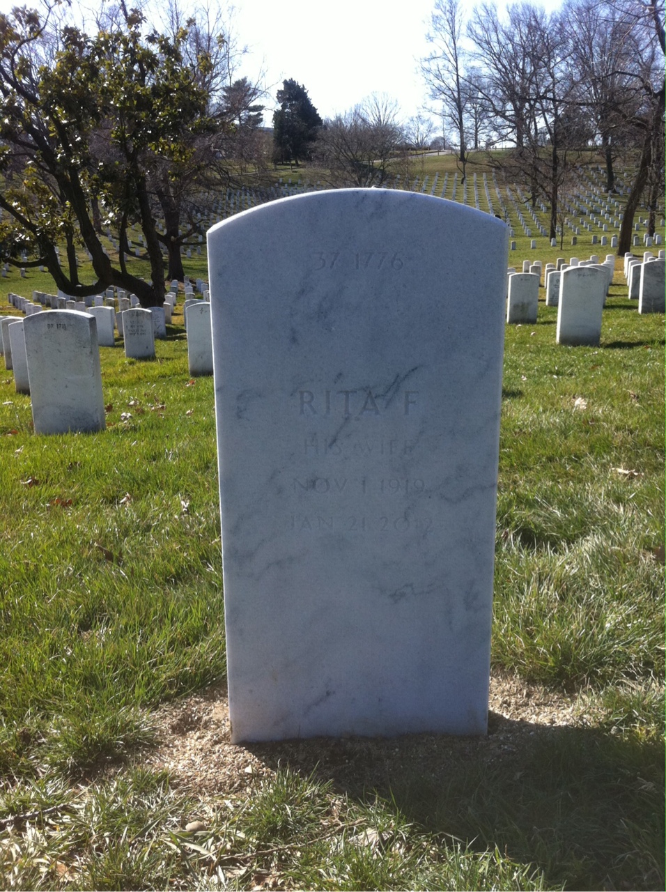 Back of headstone — Joseph Bogart