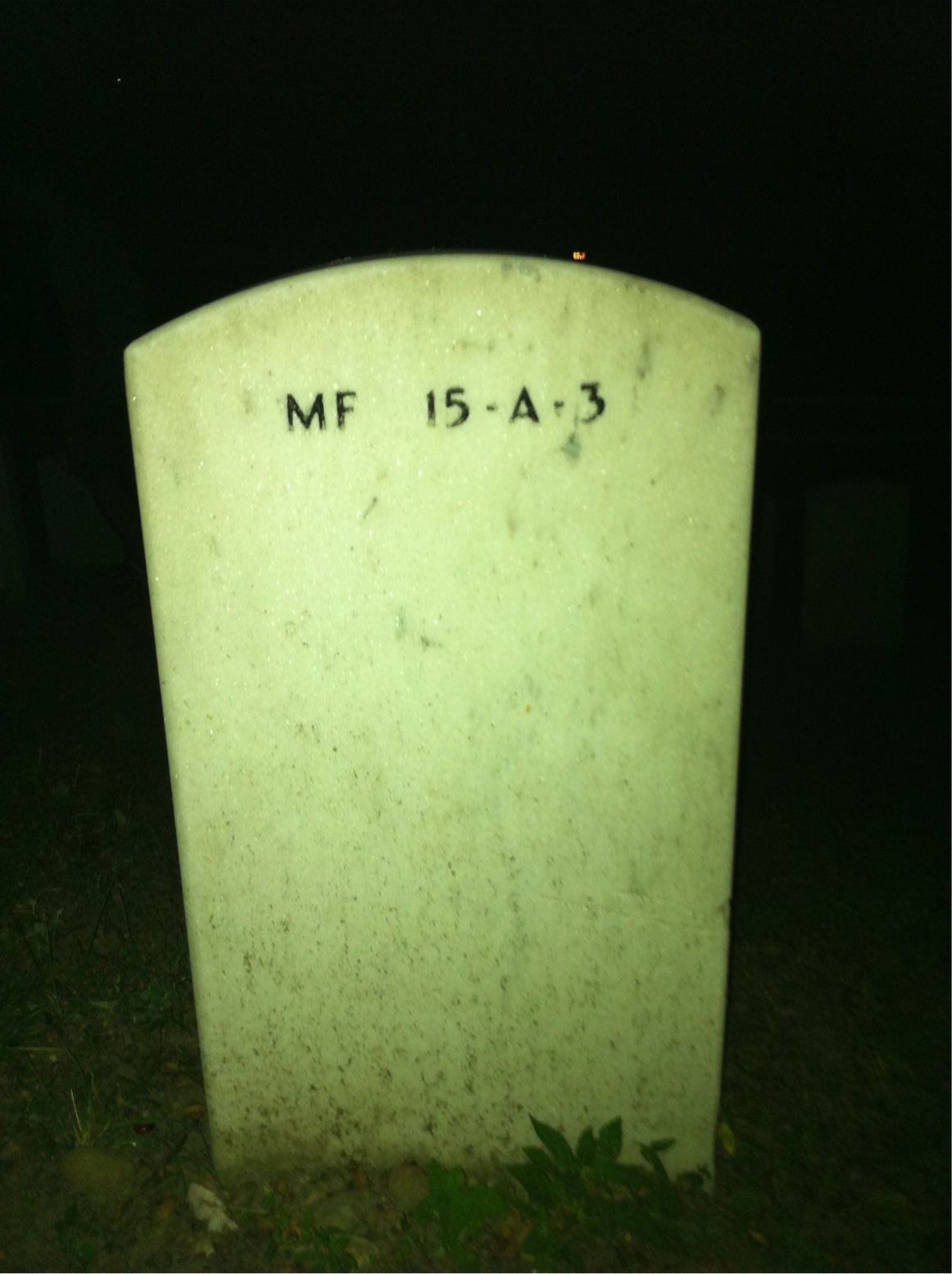 Back of headstone — Joseph Murray