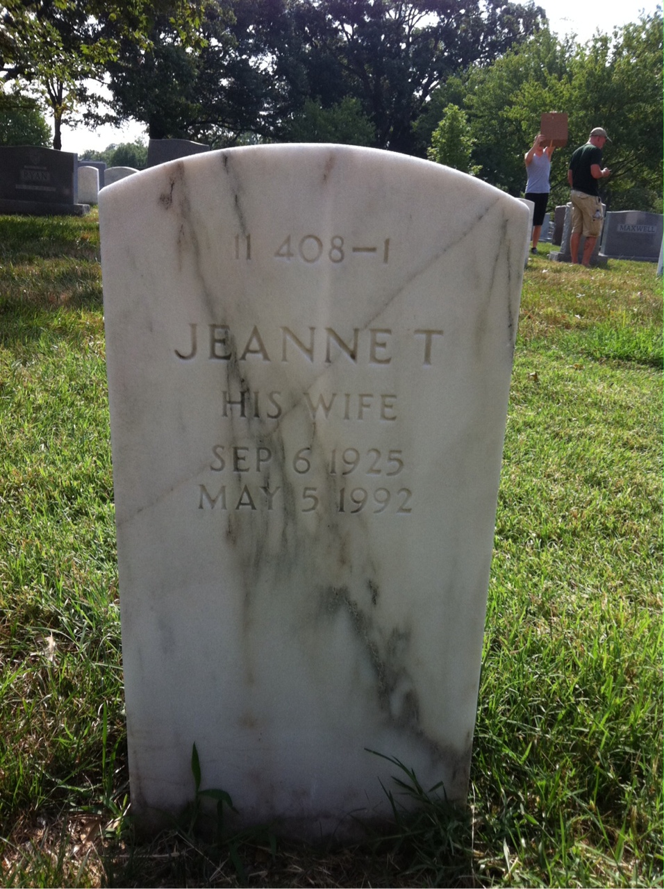 Headstone shared by 2 interments, including Joseph William Brand