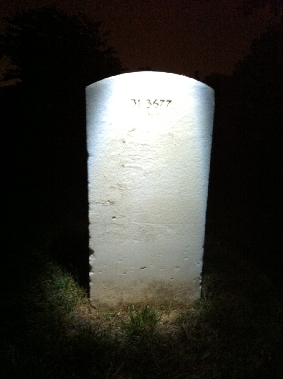 Back of headstone — Arthur Yates