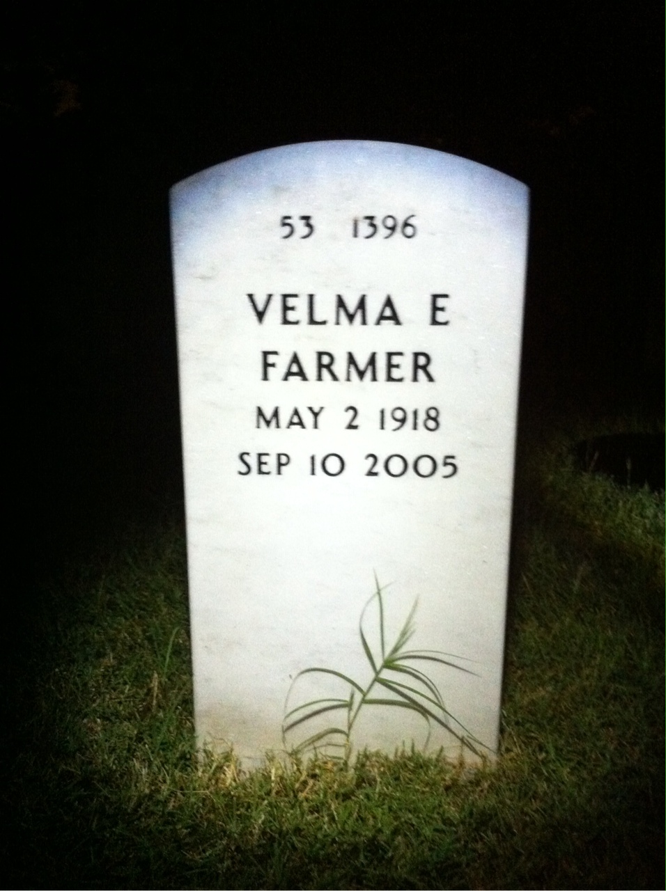 Back of headstone — George Kessler