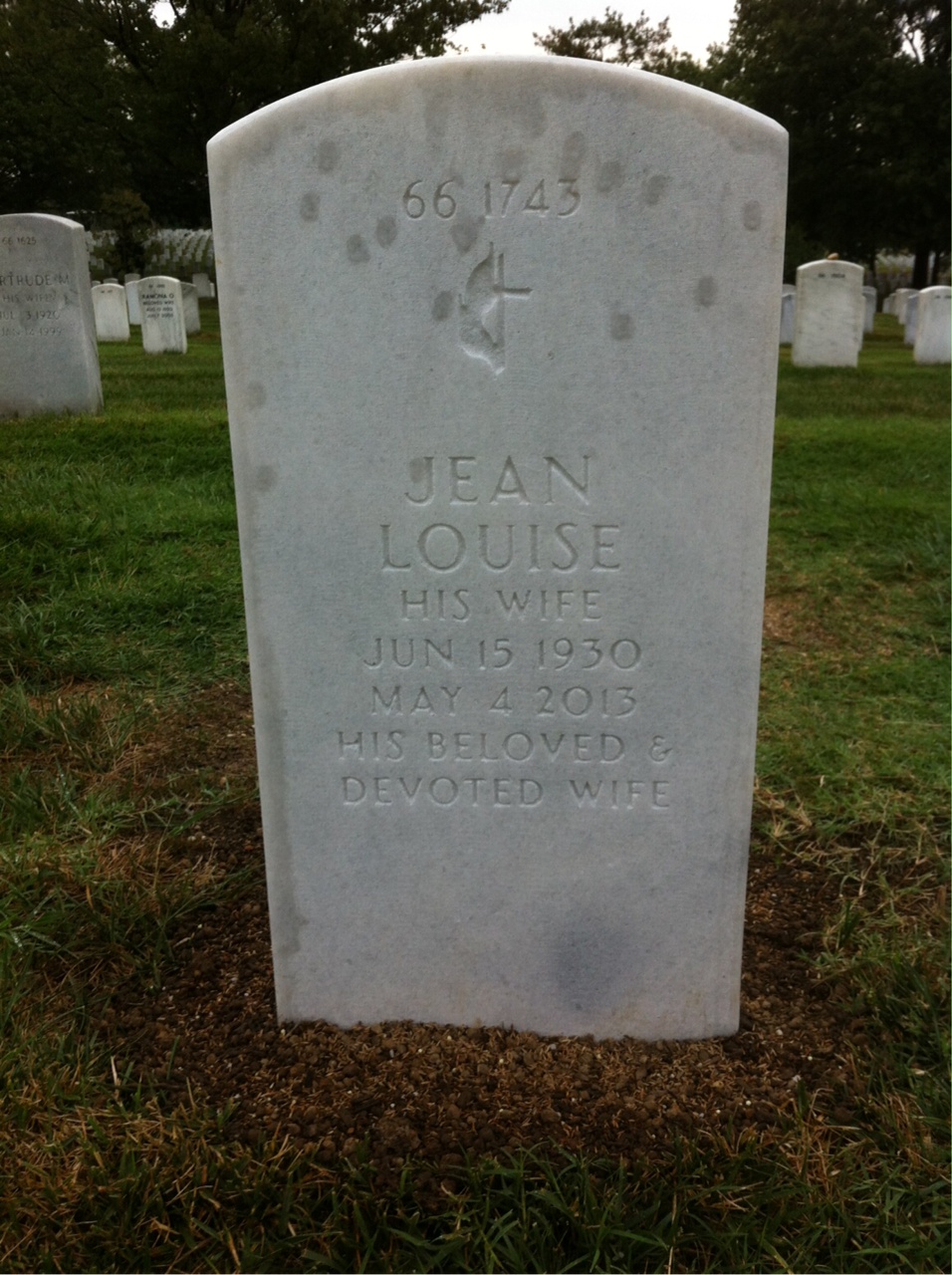 Back of headstone — Jimmy Manion
