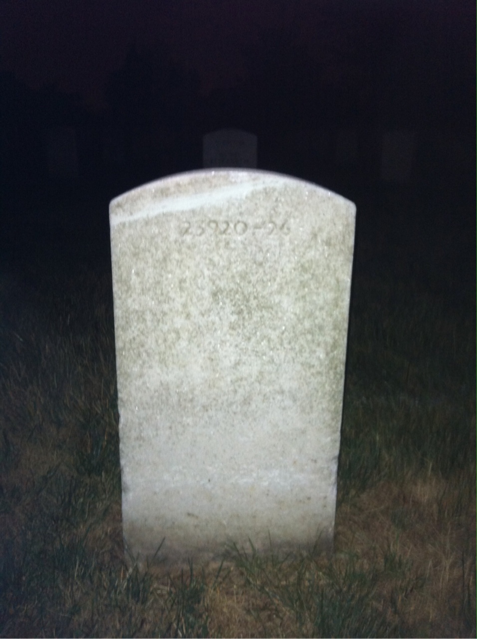 Back of headstone — Arthur Moore