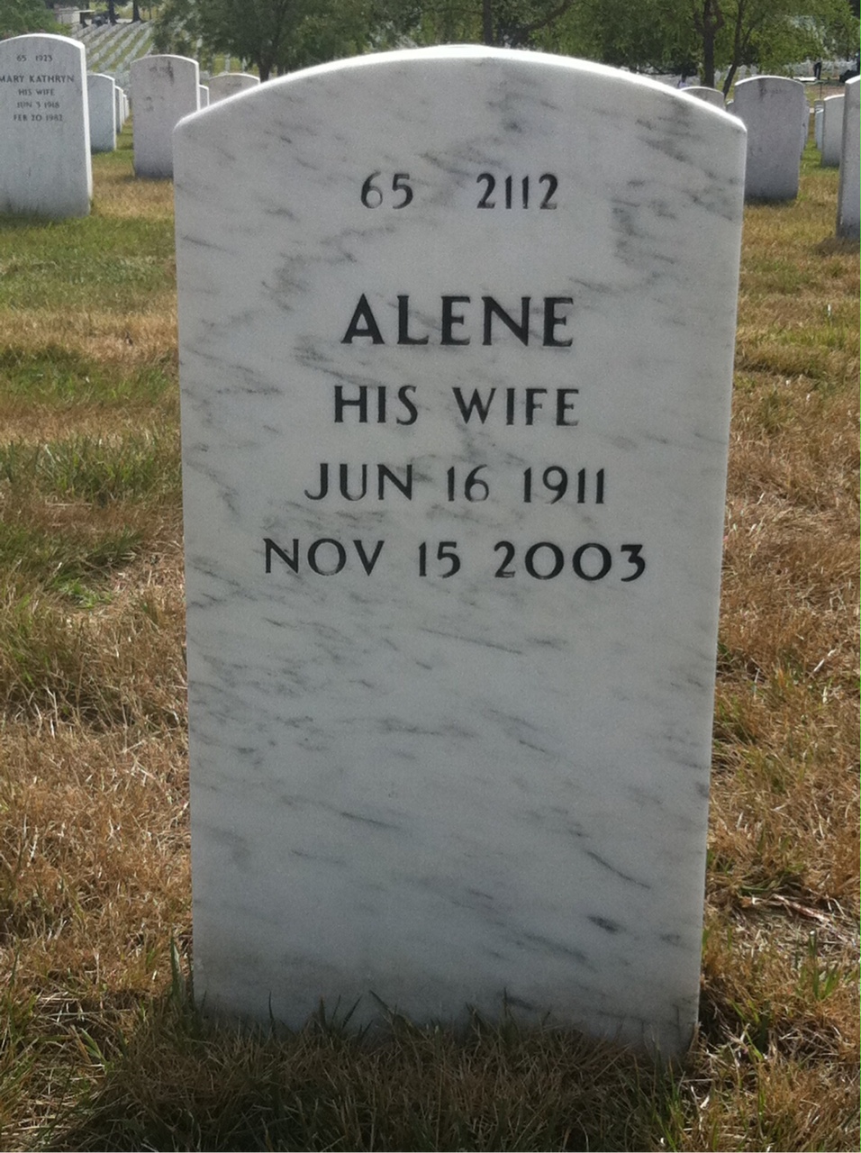 Back of headstone — Thomas Larner