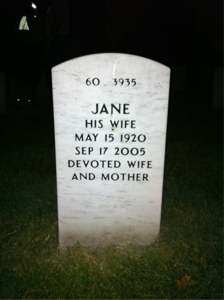 Back of headstone — Phillip Taylor
