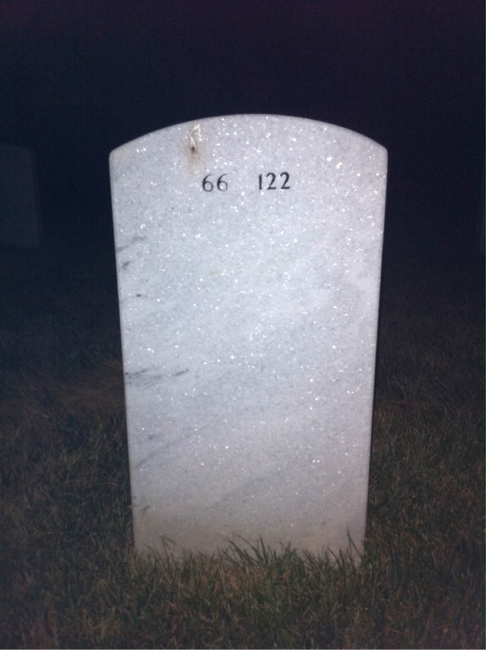 Back of headstone — Paul Roberts