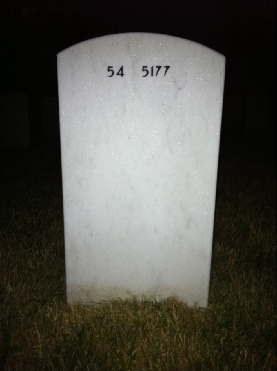 Back of headstone — Terry Bender