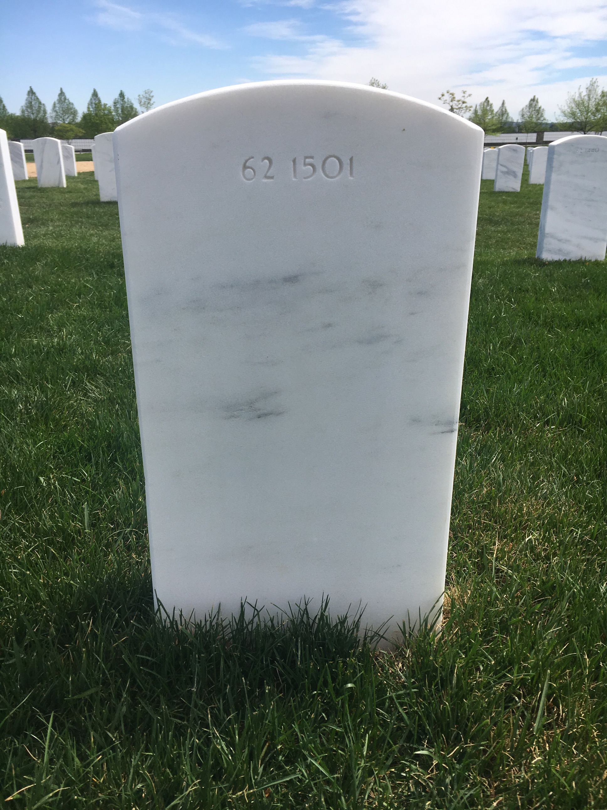 Back of headstone — Julian Anderson