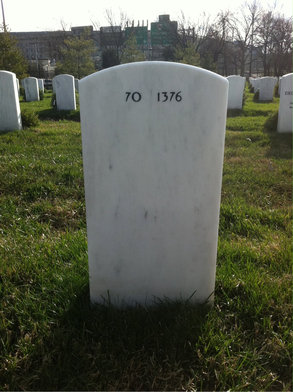 Back of headstone — Kermit Gerbracht