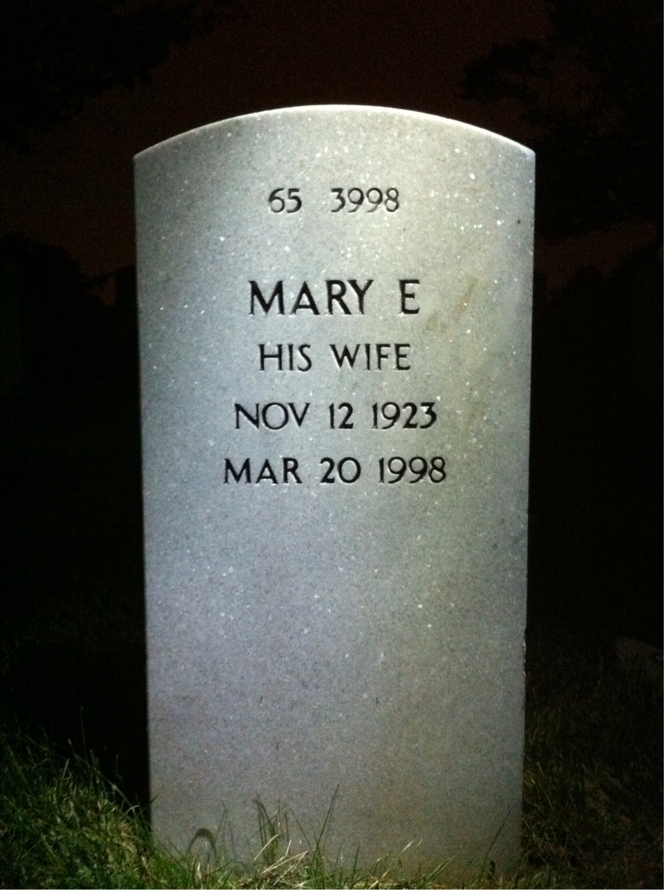 Back of headstone — Charles Mcdowell