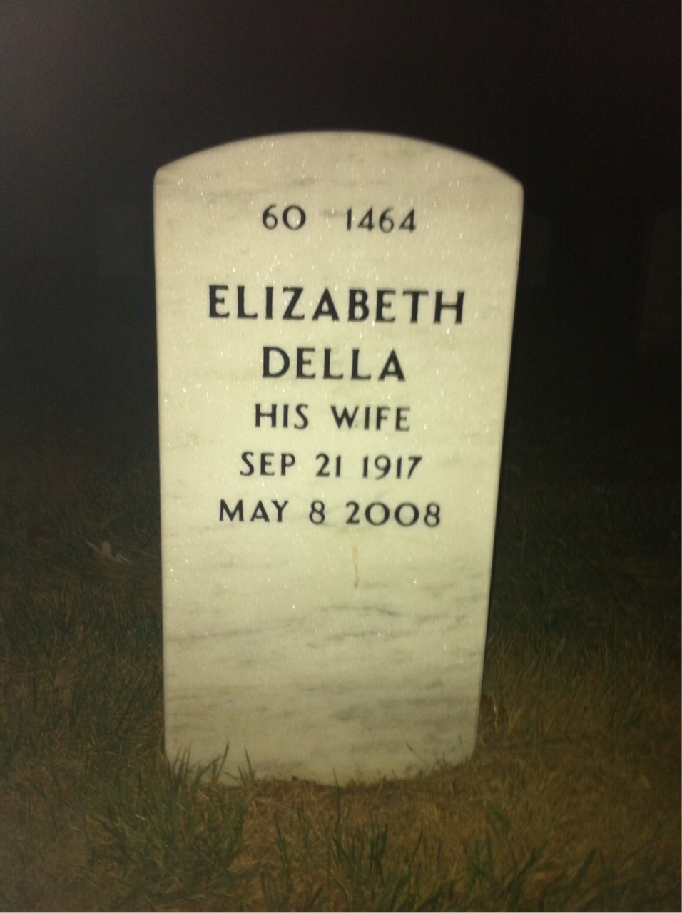 Back of headstone — Fred Mcmanus