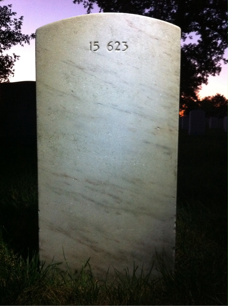 Back of headstone — Melvin Babb