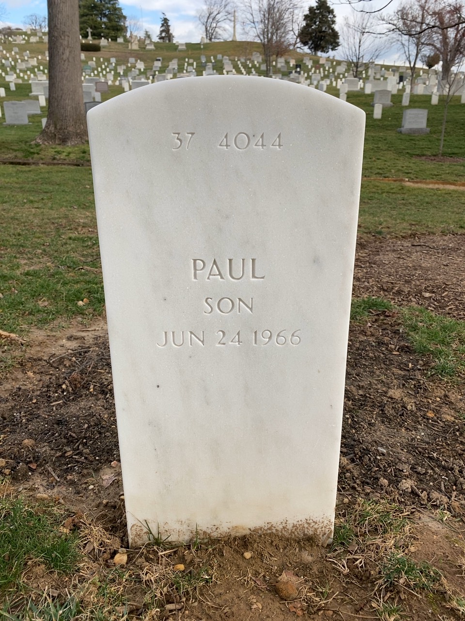 Back of headstone — Bernard Babik