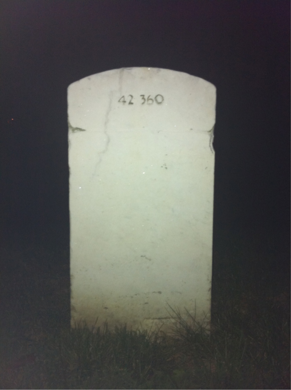 Back of headstone — Edward Mitchell