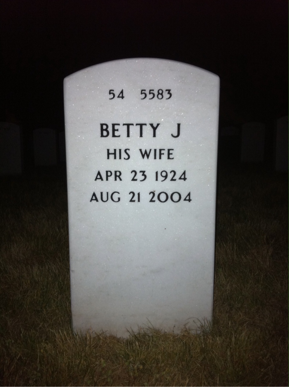 Back of headstone — Harold Tolin