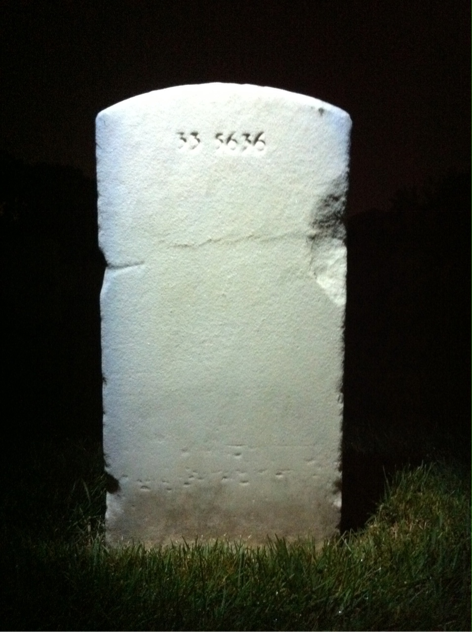 Back of headstone — Vivian Agniel