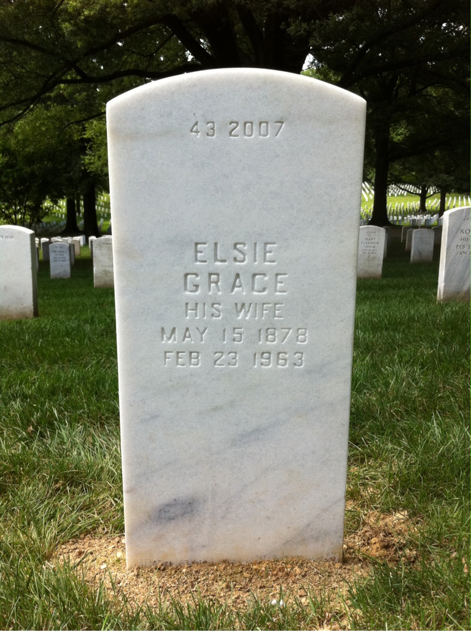 Back of headstone — William Murray