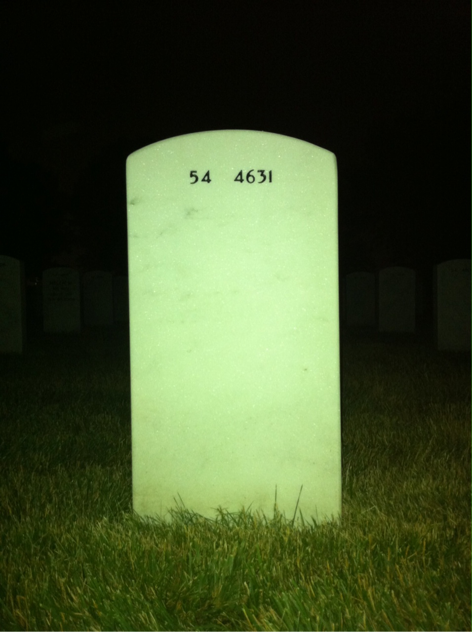 Back of headstone — Kenneth Johnson