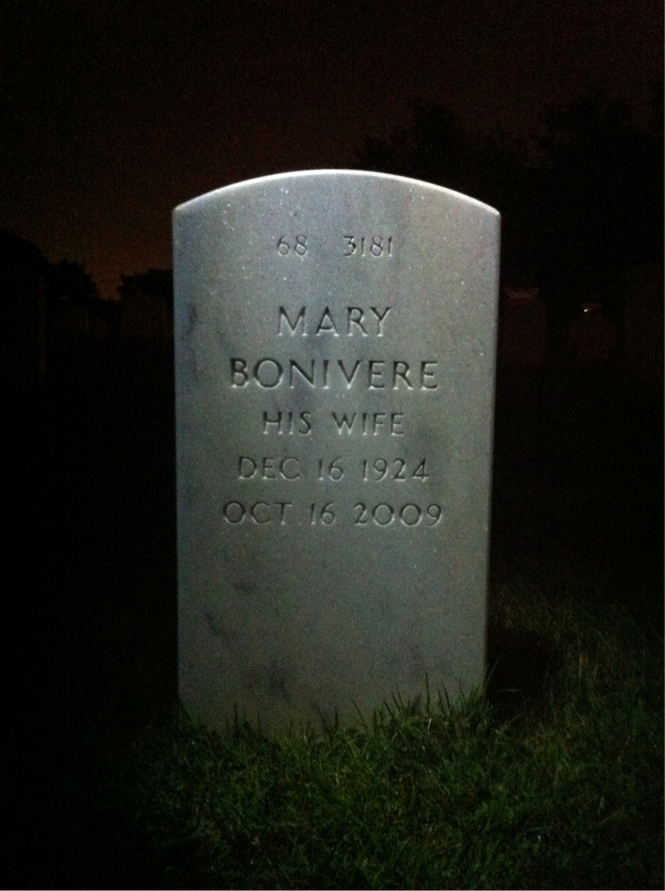 Back of headstone — Joseph Sowar