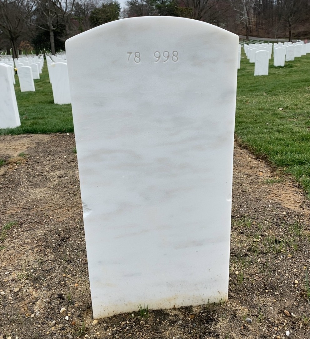 Back of headstone — Francis Allen Smith