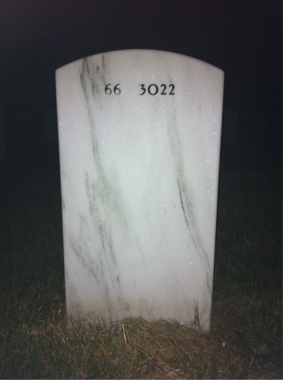 Back of headstone — George Foster