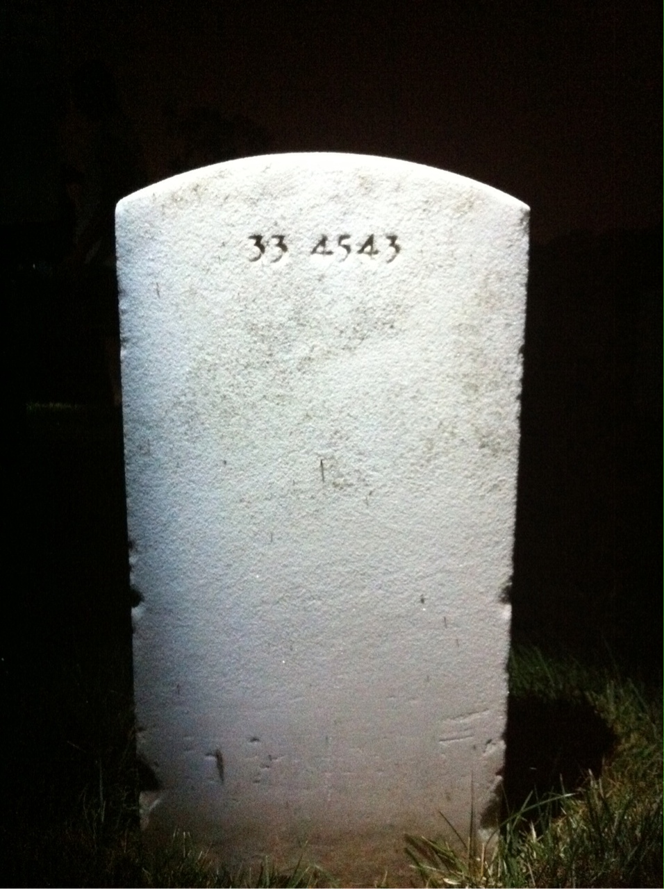 Back of headstone — Joseph Cunningham