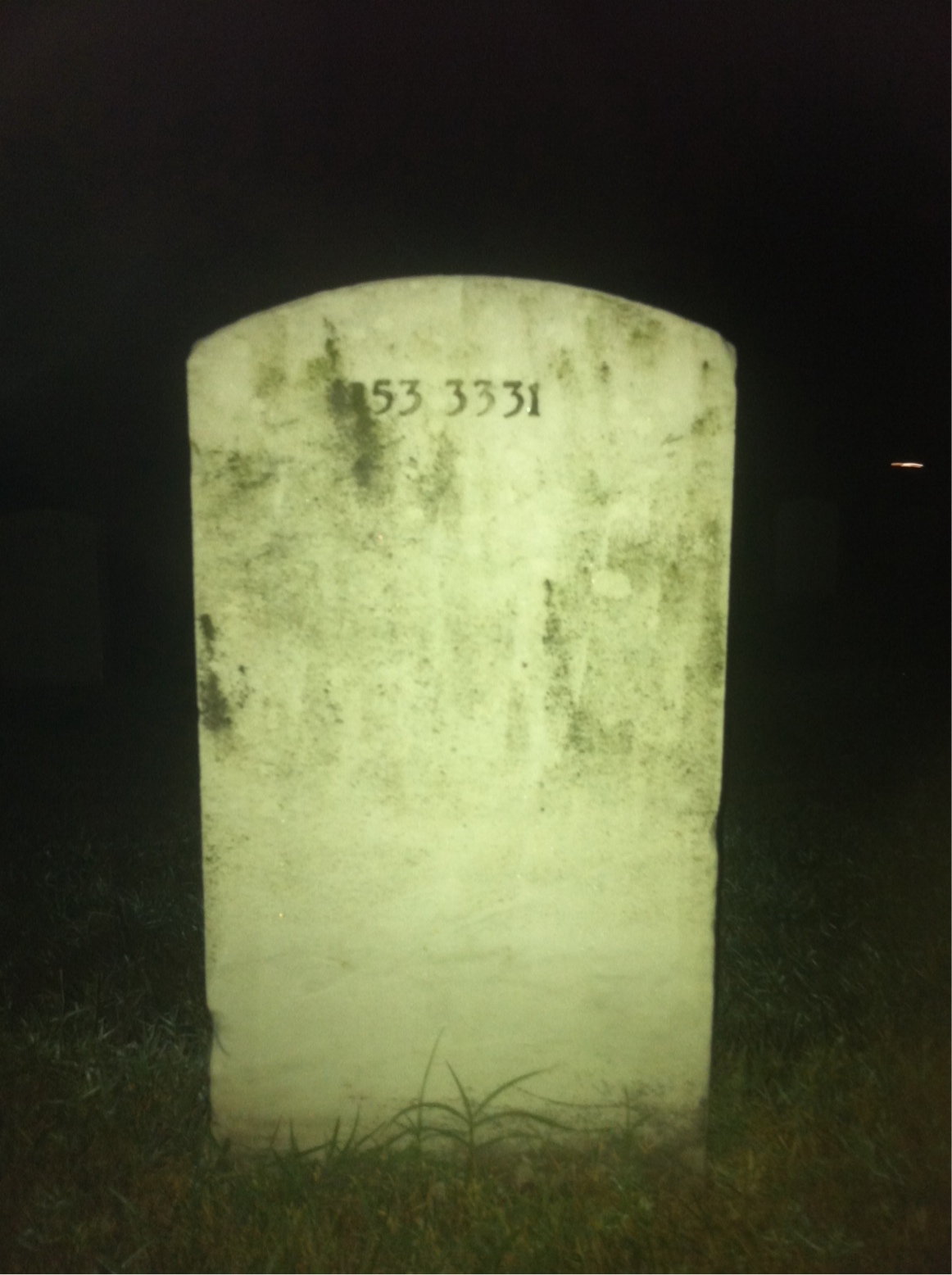 Back of headstone — Thomas Moore